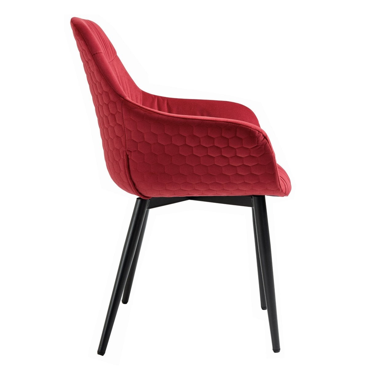 SalesFever Fauteuil met honingraatstiksel in rood fluweel