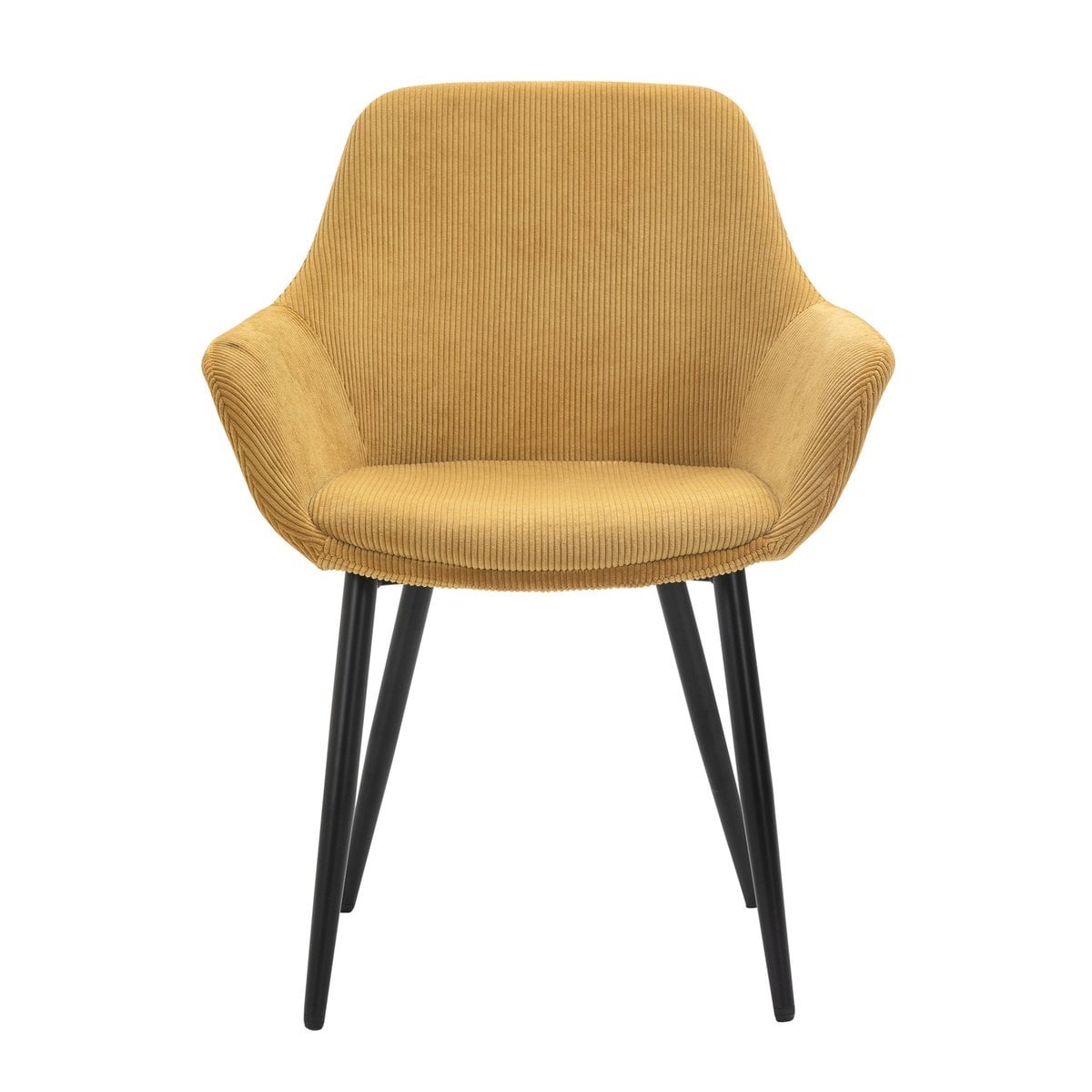 SalesFever Set van 2 corduroy fauteuils, goud