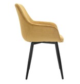 SalesFever Set van 2 corduroy fauteuils, goud
