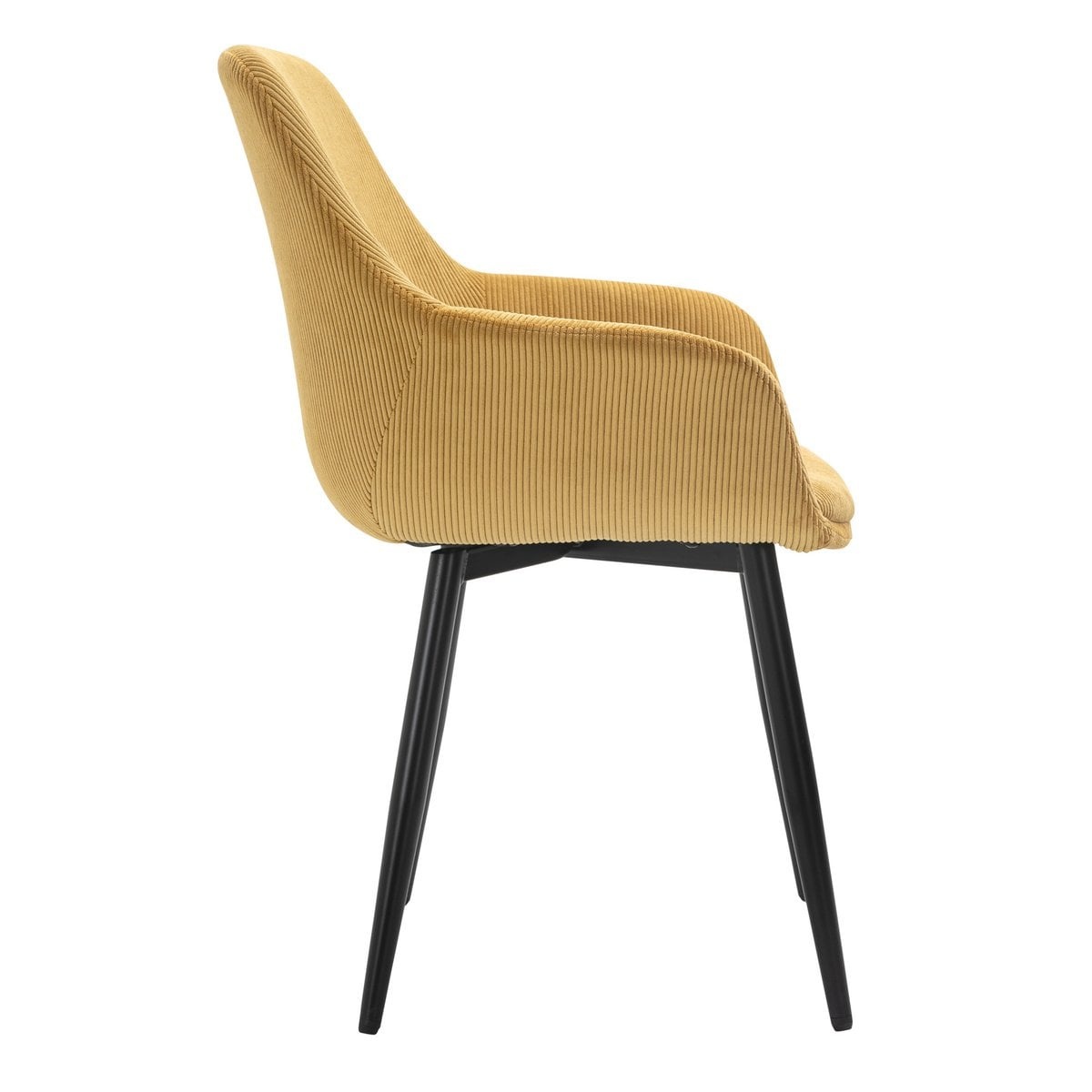 SalesFever Set van 2 corduroy fauteuils, goud