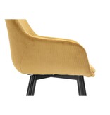 SalesFever Set van 2 corduroy fauteuils, goud