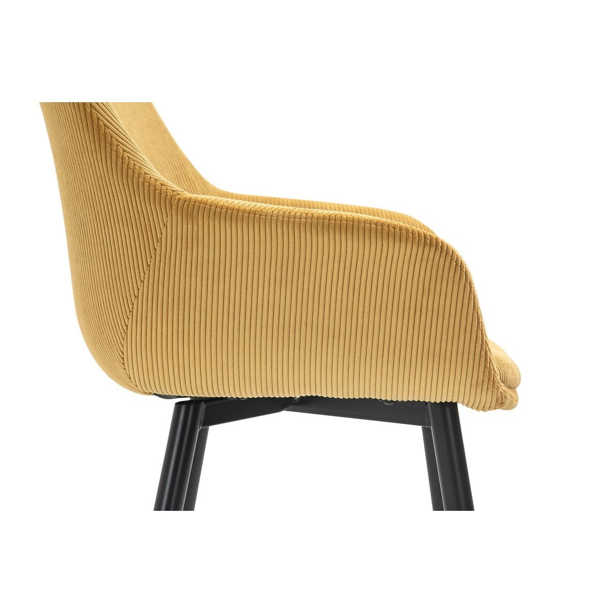 SalesFever Set van 2 corduroy fauteuils, goud