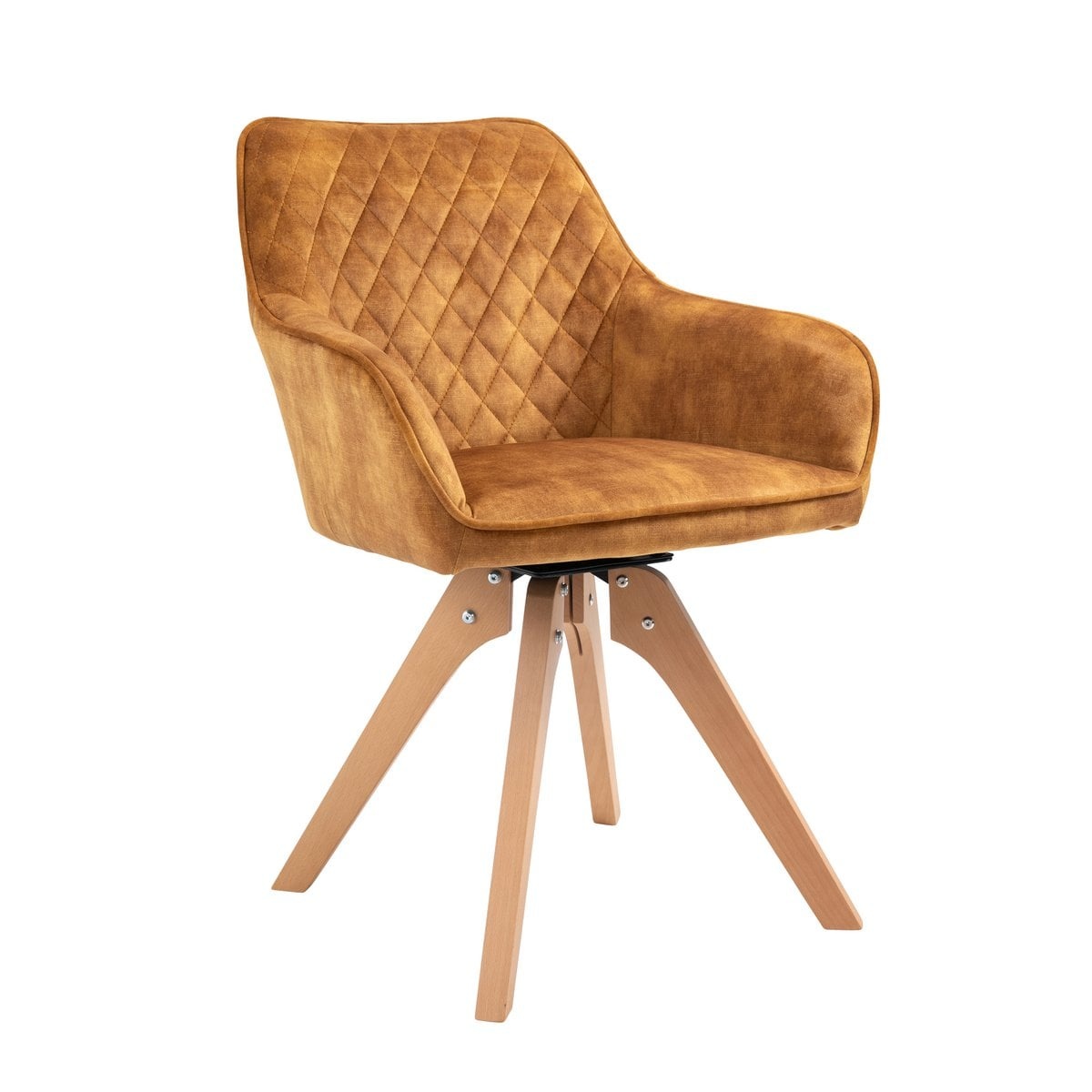 SalesFever Fauteuil vintage fluweel velours, goud