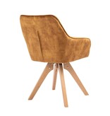 SalesFever Fauteuil vintage fluweel velours, goud
