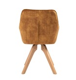 SalesFever Fauteuil vintage fluweel velours, goud