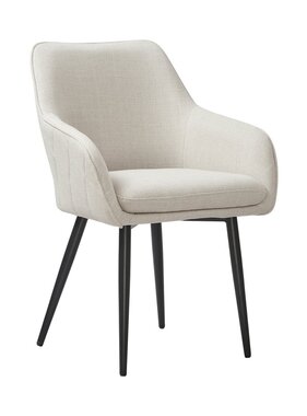 SalesFever Eetkamerstoel structuurstof beige