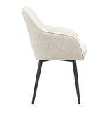 SalesFever Eetkamerstoel structuurstof beige