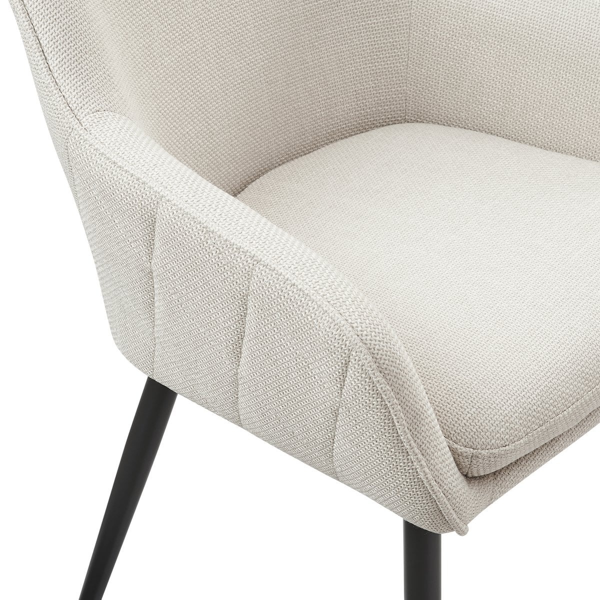 SalesFever Eetkamerstoel structuurstof beige