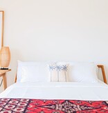 KantoormeubelenPlus Katoenen kussenhoes Palmboompatroon – Boho geborduurd kussen – Decoratief kussen – Geborduurde kussenhoes 40x40 of 50x50 cm ANARKA