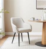 SalesFever Eetkamerstoel structuurstof beige