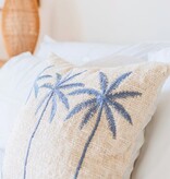 KantoormeubelenPlus Katoenen kussenhoes Palmboompatroon – Boho geborduurd kussen – Decoratief kussen – Geborduurde kussenhoes 40x40 of 50x50 cm ANARKA
