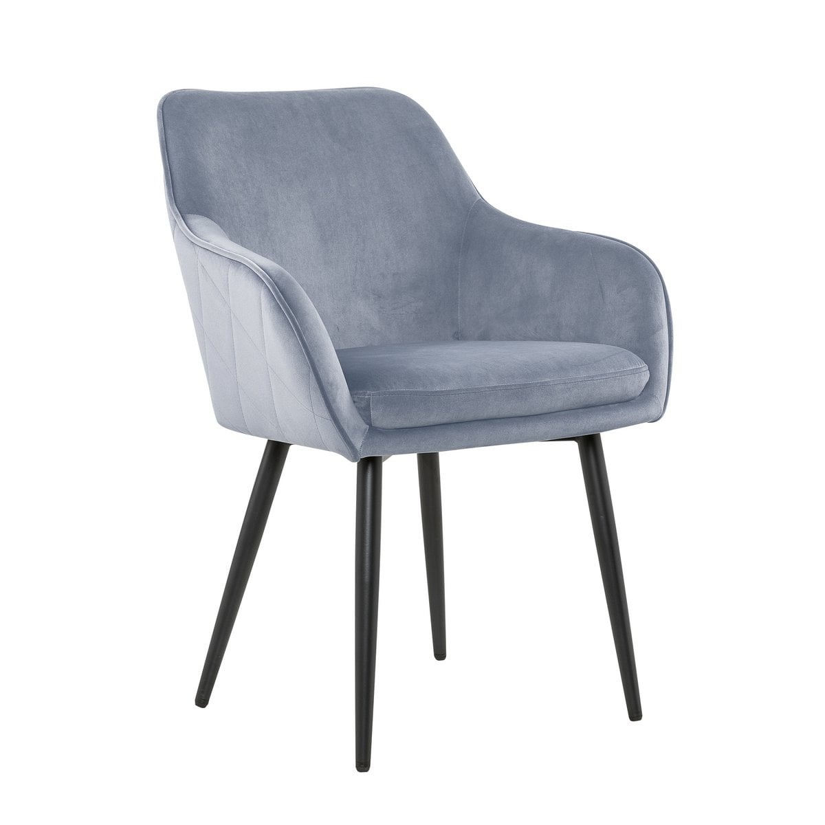 SalesFever Eetkamerstoel lichtgrijs fluweel