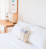 KantoormeubelenPlus Katoenen kussenhoes Palmboompatroon – Boho geborduurd kussen – Decoratief kussen – Geborduurde kussenhoes 40x40 of 50x50 cm ANARKA