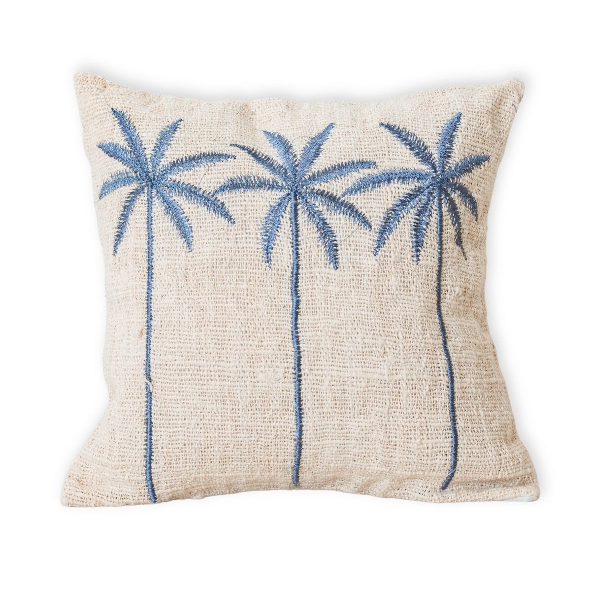 KantoormeubelenPlus Katoenen kussenhoes Palmboompatroon – Boho geborduurd kussen – Decoratief kussen – Geborduurde kussenhoes 40x40 of 50x50 cm ANARKA