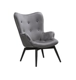 SalesFever Fauteuil grijs fluweel