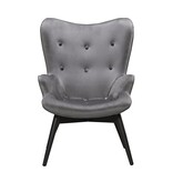 SalesFever Fauteuil grijs fluweel