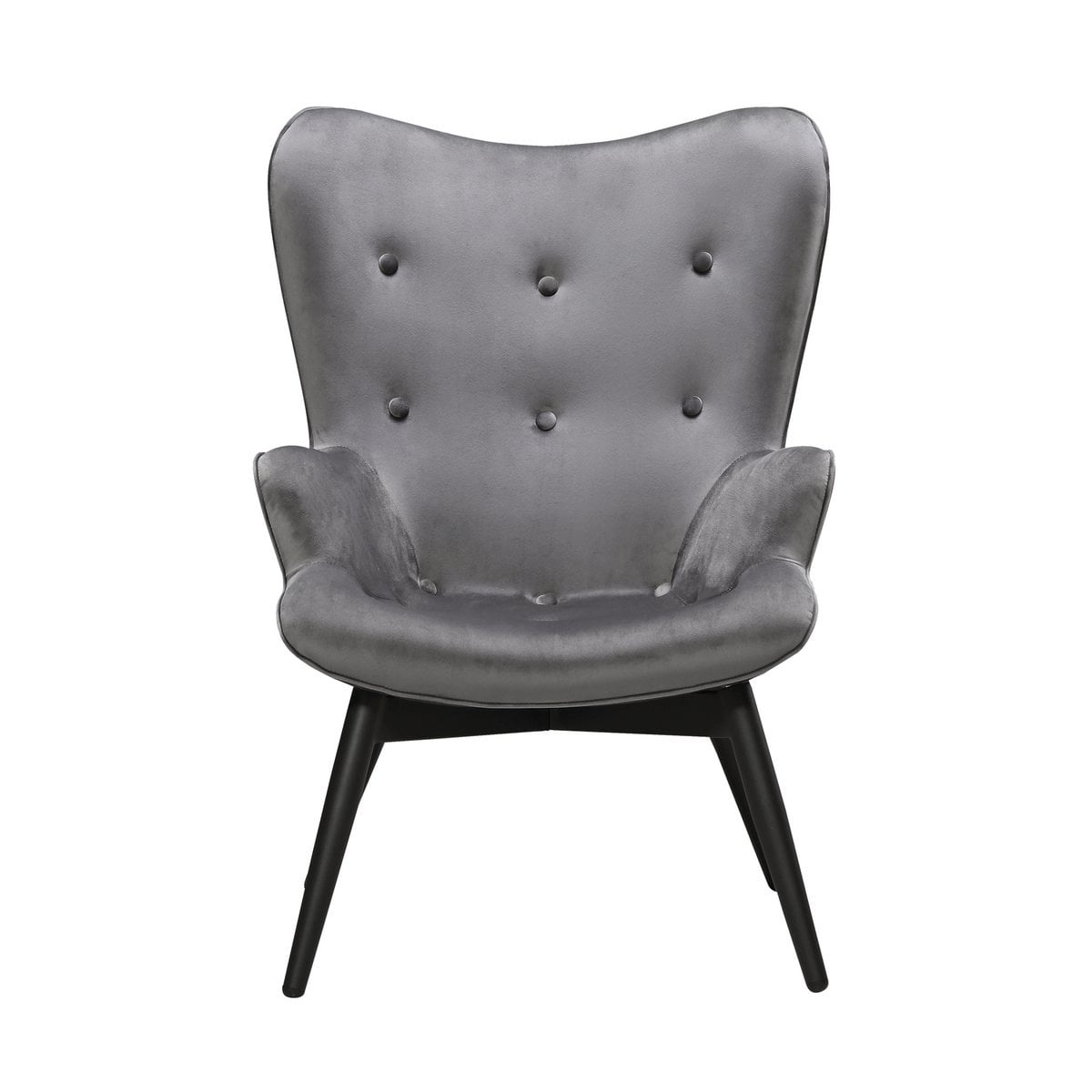 SalesFever Fauteuil grijs fluweel
