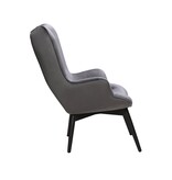 SalesFever Fauteuil grijs fluweel