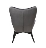 SalesFever Fauteuil grijs fluweel