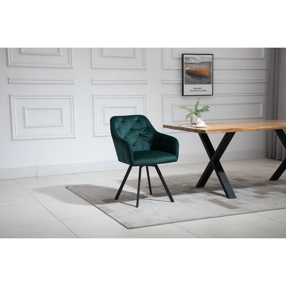 SalesFever Fauteuil met 360° draaifunctie dennengroen