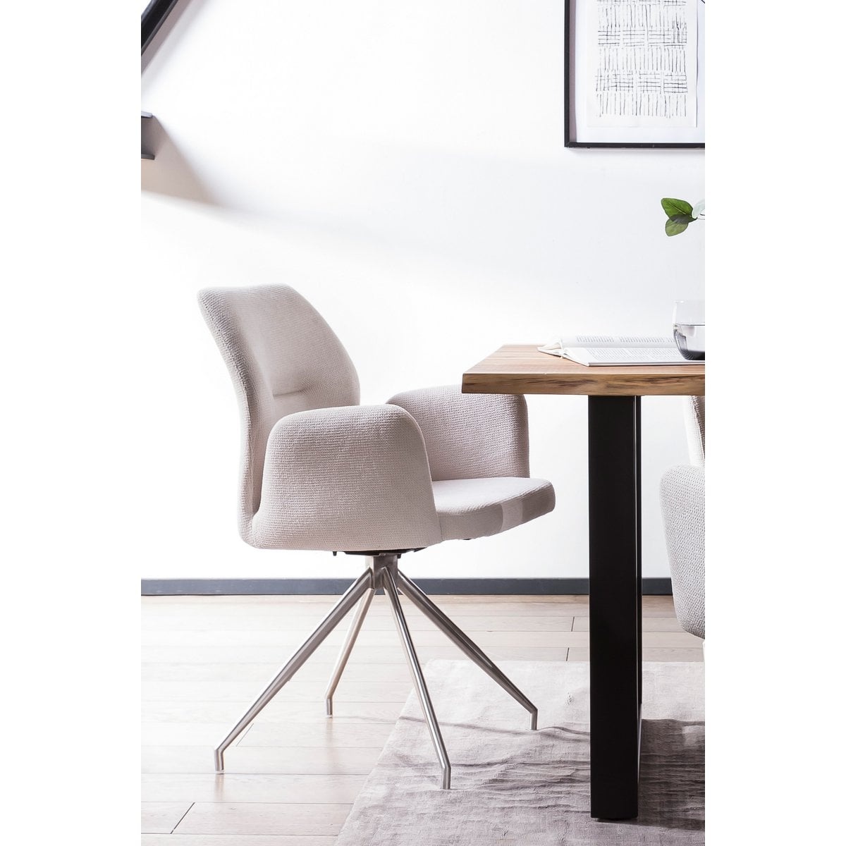 SalesFever Fauteuil met 180° draaifunctie Lichtgrijs