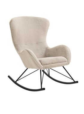 SalesFever Schommelstoel in lamsvachtlook beige