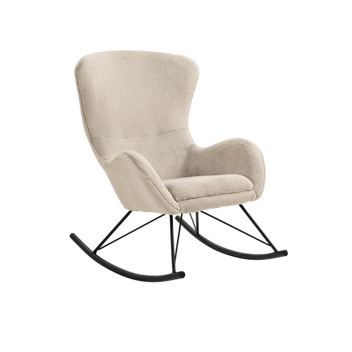 SalesFever Schommelstoel in lamsvachtlook beige