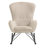 SalesFever Schommelstoel in lamsvachtlook beige