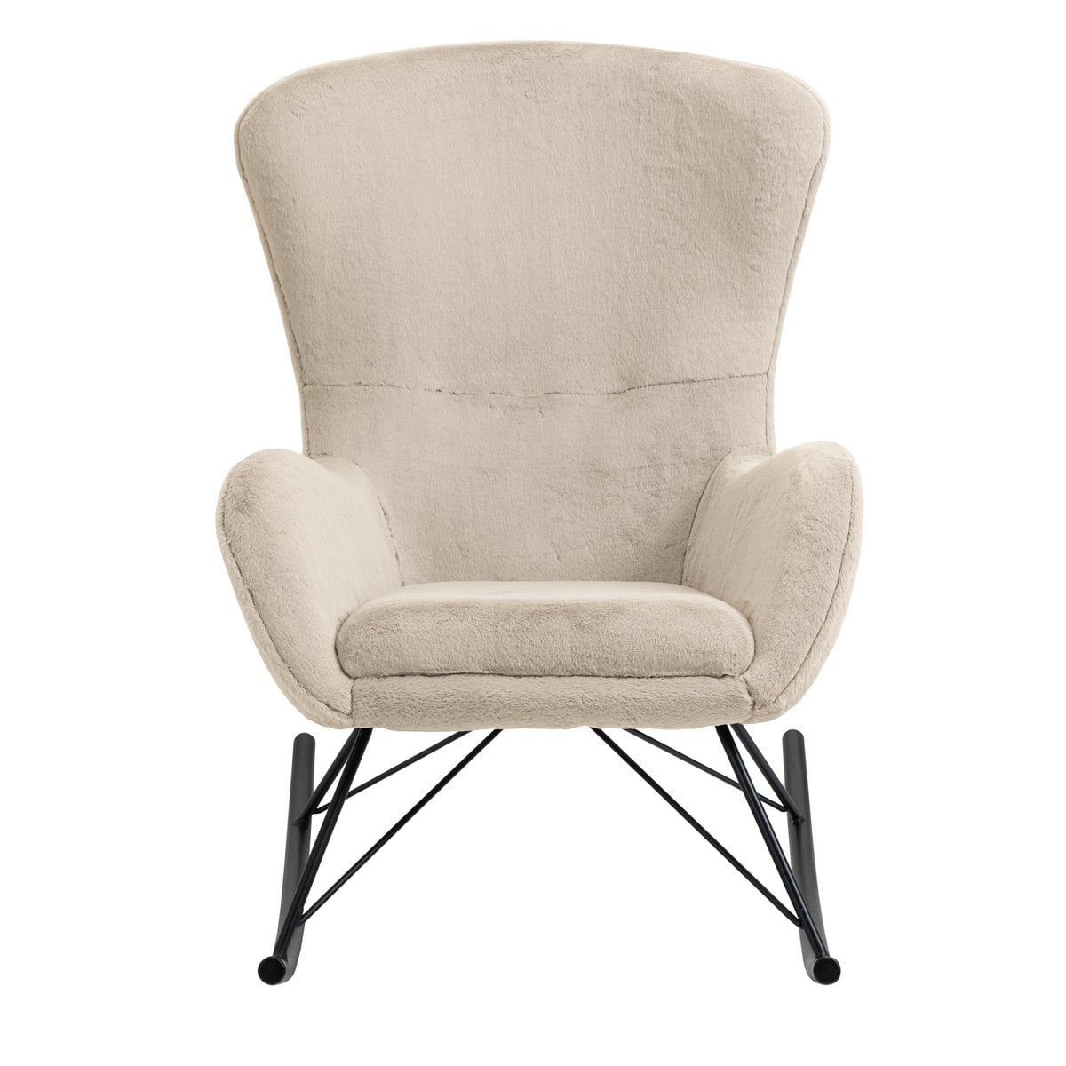 SalesFever Schommelstoel in lamsvachtlook beige