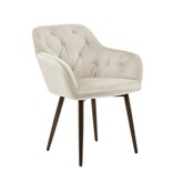 SalesFever Fauteuil crème fluweel
