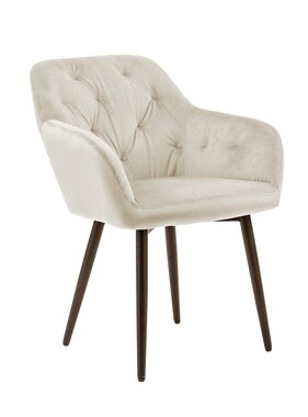 SalesFever Fauteuil crème fluweel