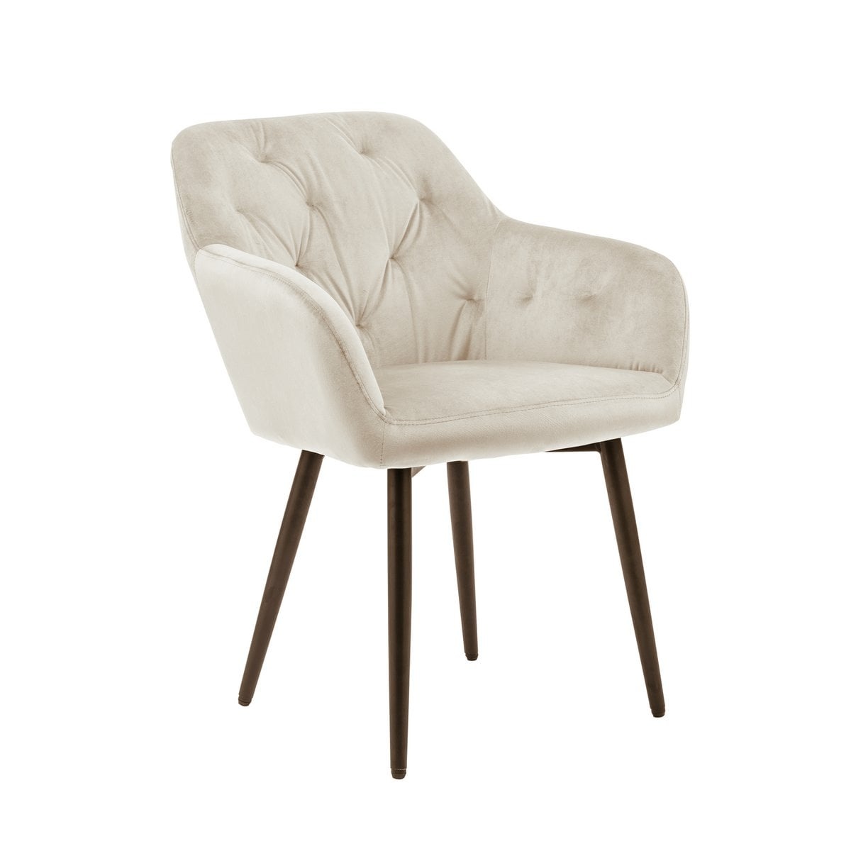 SalesFever Fauteuil crème fluweel