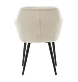SalesFever Fauteuil crème fluweel