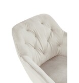 SalesFever Fauteuil crème fluweel