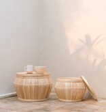 KantoormeubelenPlus Bijzettafel | Salontafel | Tafelmand BATAVIA van Bamboe (2 maten)