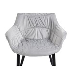 SalesFever Fauteuil met honingraatstiksel in lichtgrijs fluweel