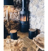 KantoormeubelenPlus The Tribe Kruk - Natuurlijk Zwart