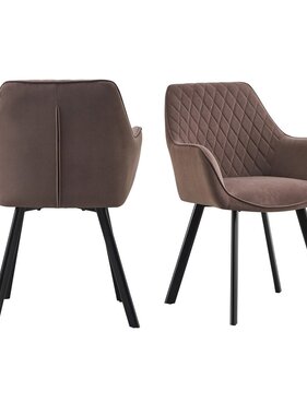 SalesFever Fauteuil set van 2 bruin