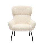 SalesFever Fauteuil- en krukset teddybont beige