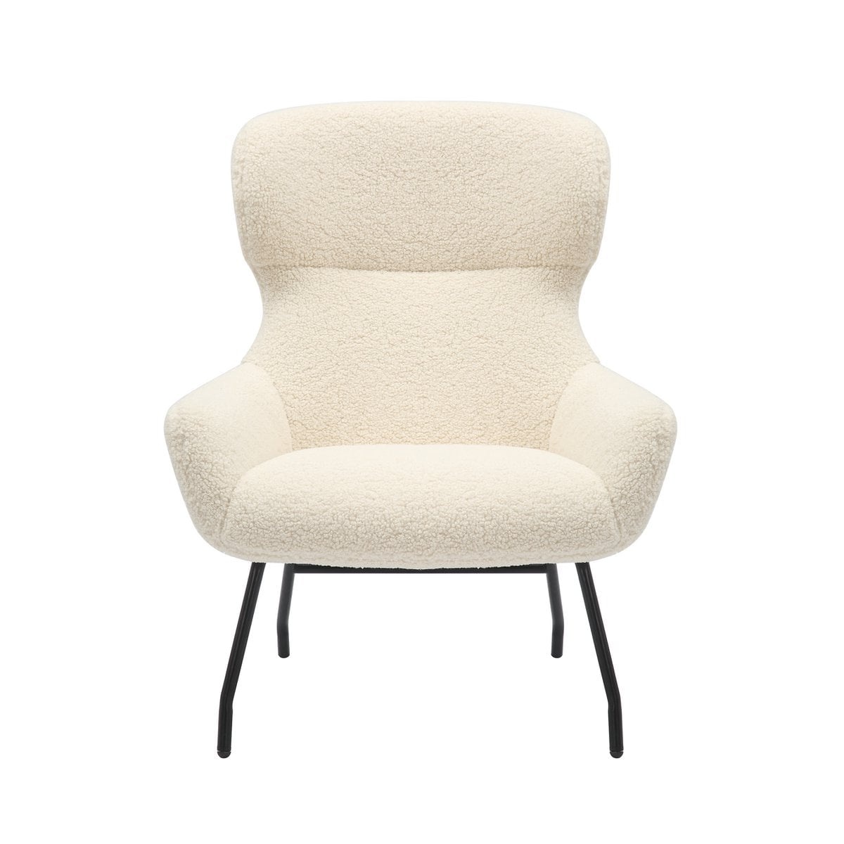 SalesFever Fauteuil- en krukset teddybont beige
