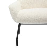 SalesFever Fauteuil- en krukset teddybont beige