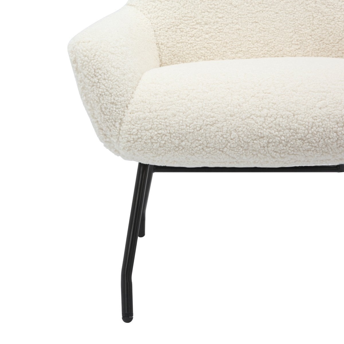 SalesFever Fauteuil- en krukset teddybont beige