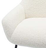 SalesFever Fauteuil- en krukset teddybont beige