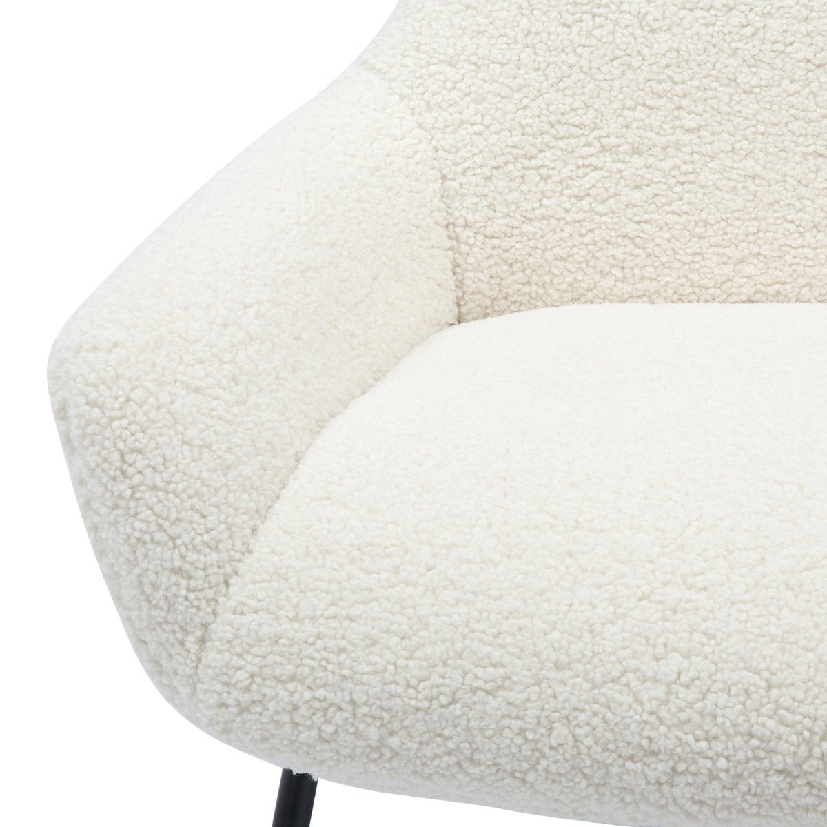 SalesFever Fauteuil- en krukset teddybont beige
