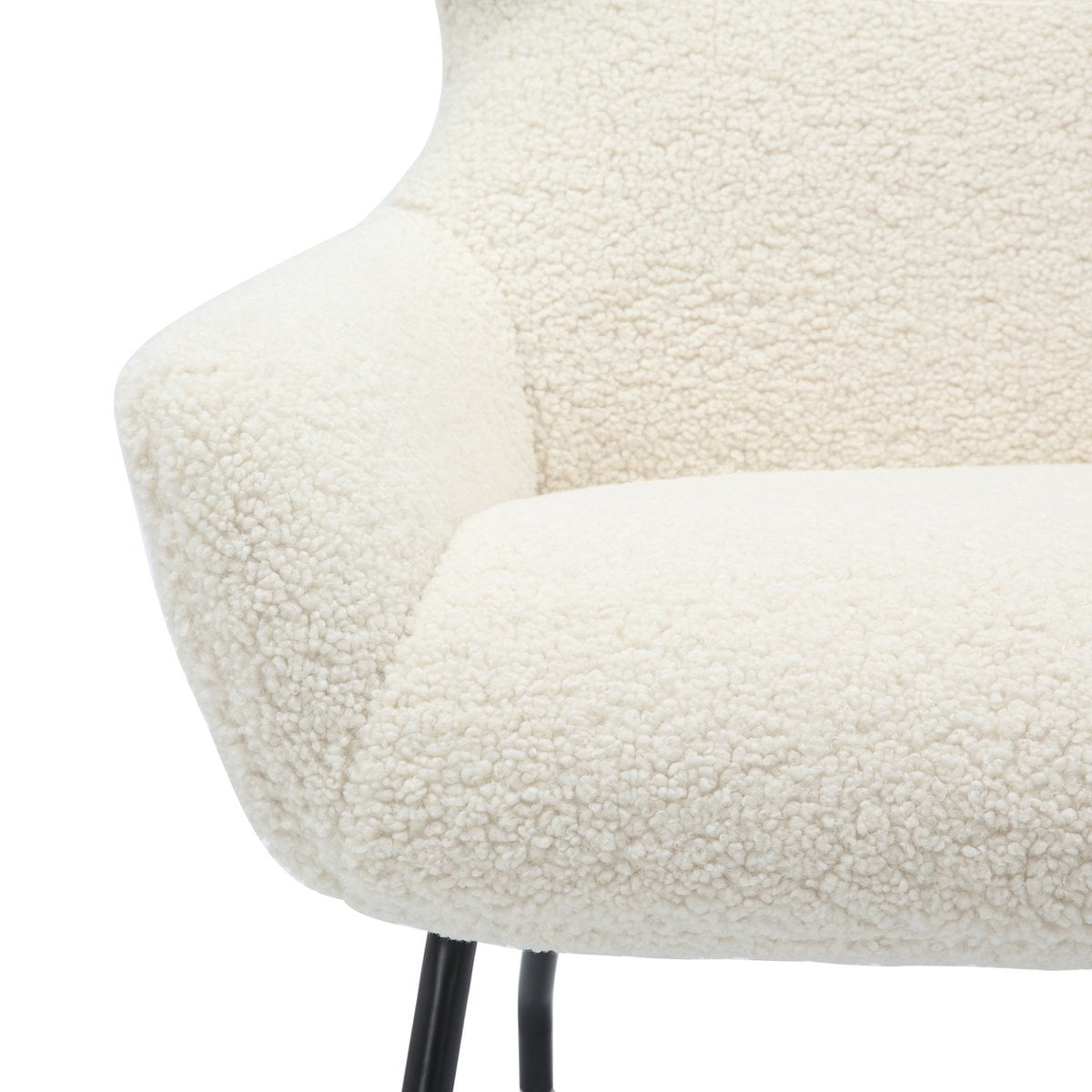 SalesFever Fauteuil- en krukset teddybont beige