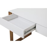 KantoormeubelenPlus Bureau, wit, houten poten