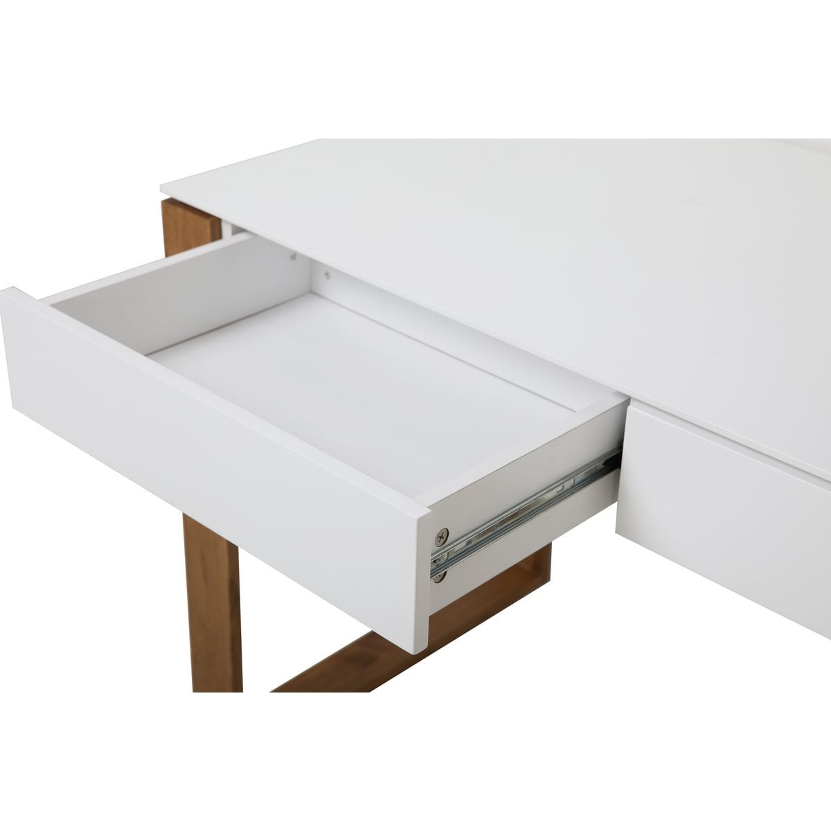 KantoormeubelenPlus Bureau, wit, houten poten