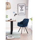 SalesFever Fauteuil met 360° draaifunctie Blauw