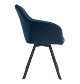 SalesFever Fauteuil met 360° draaifunctie Blauw
