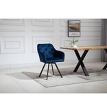 SalesFever Fauteuil met 360° draaifunctie Blauw
